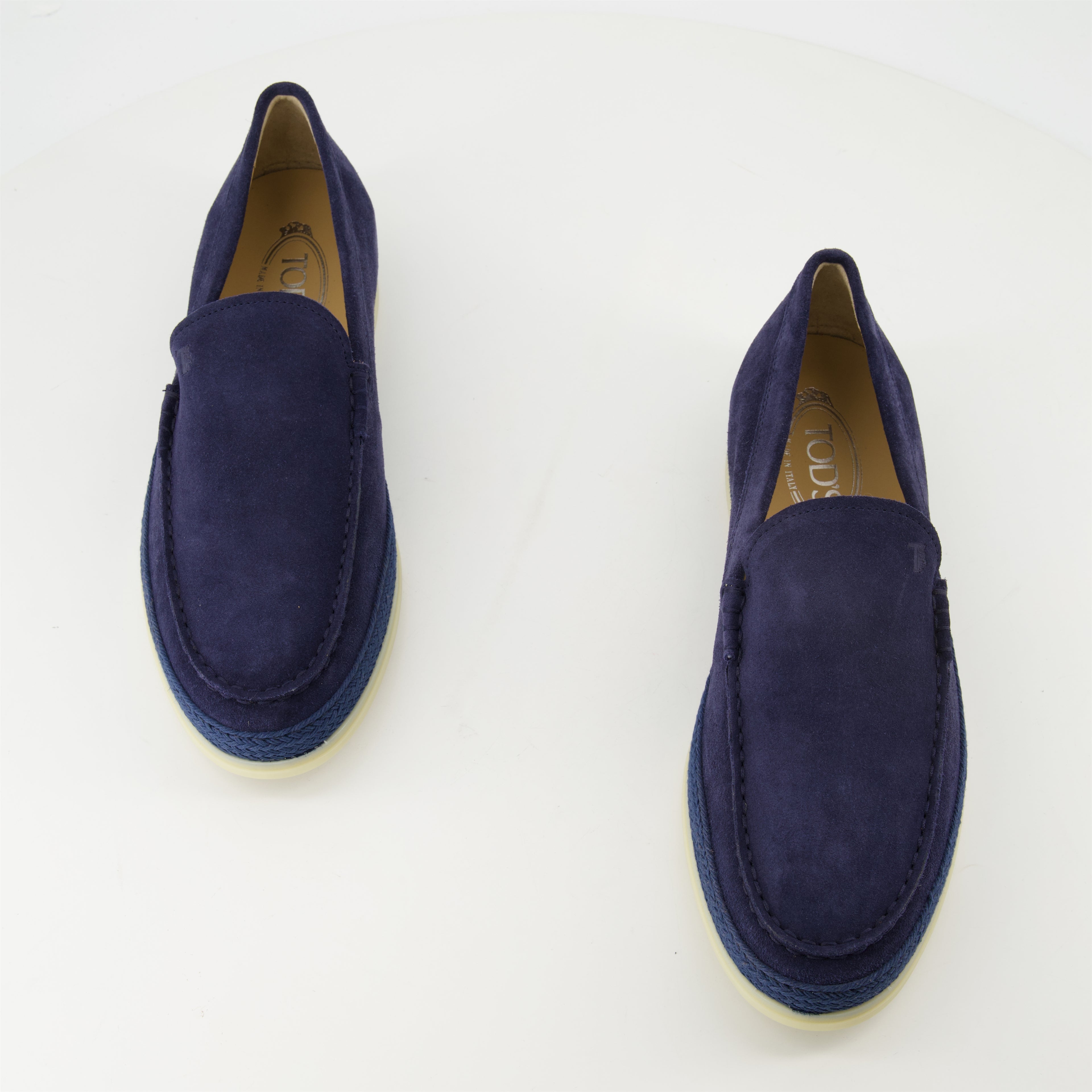 Mocassins Mocassins en cuir velours Tod's Bleu Homme