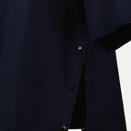 Vestes Cape zippée en laine Moncler Bleu foncé Femme