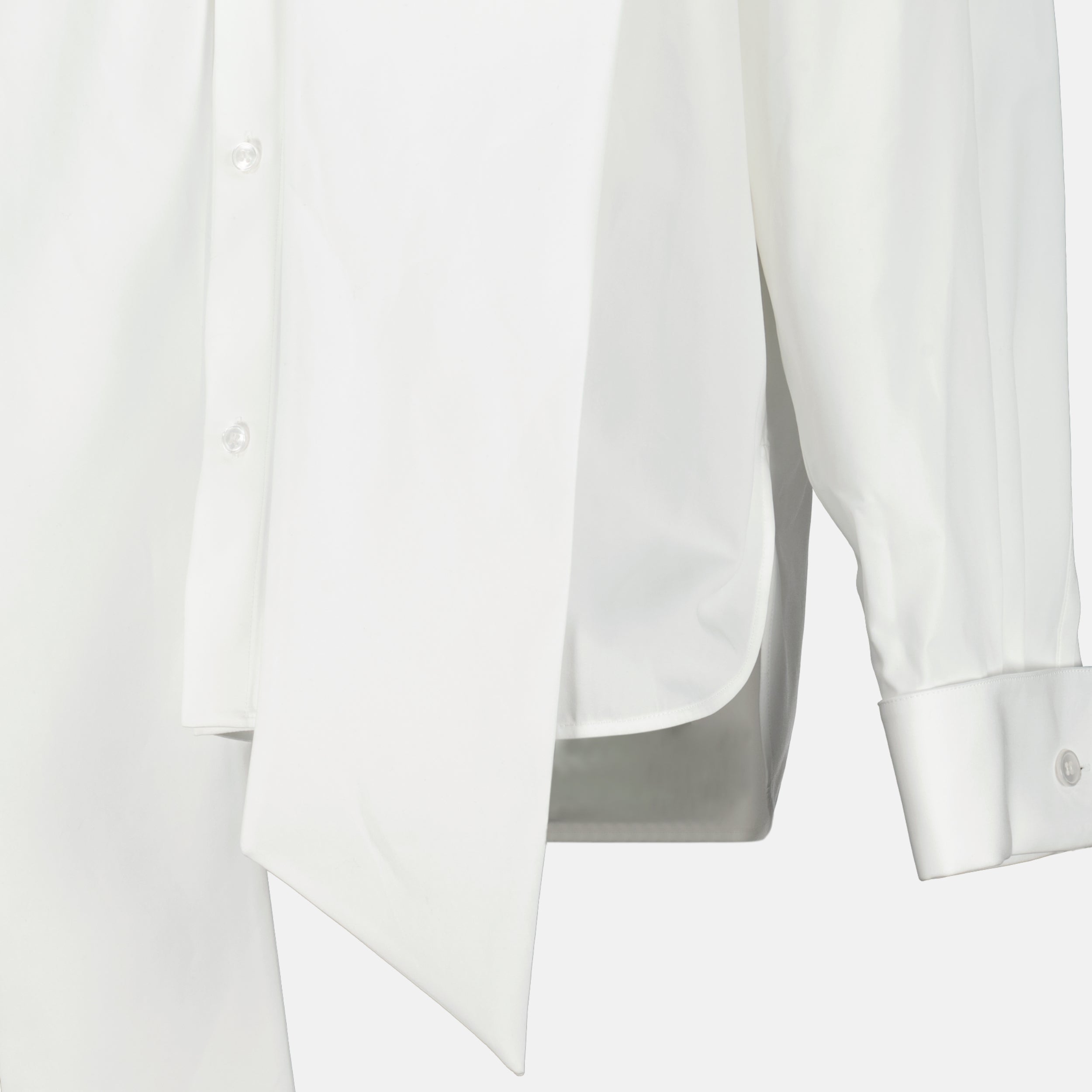Chemises Camicia con Papillon in Popeline Bianco Saint Laurent Blanc Femme