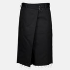 Shorts Shorts Incrociati Neri in Cotone Maison Margiela Noir Femme