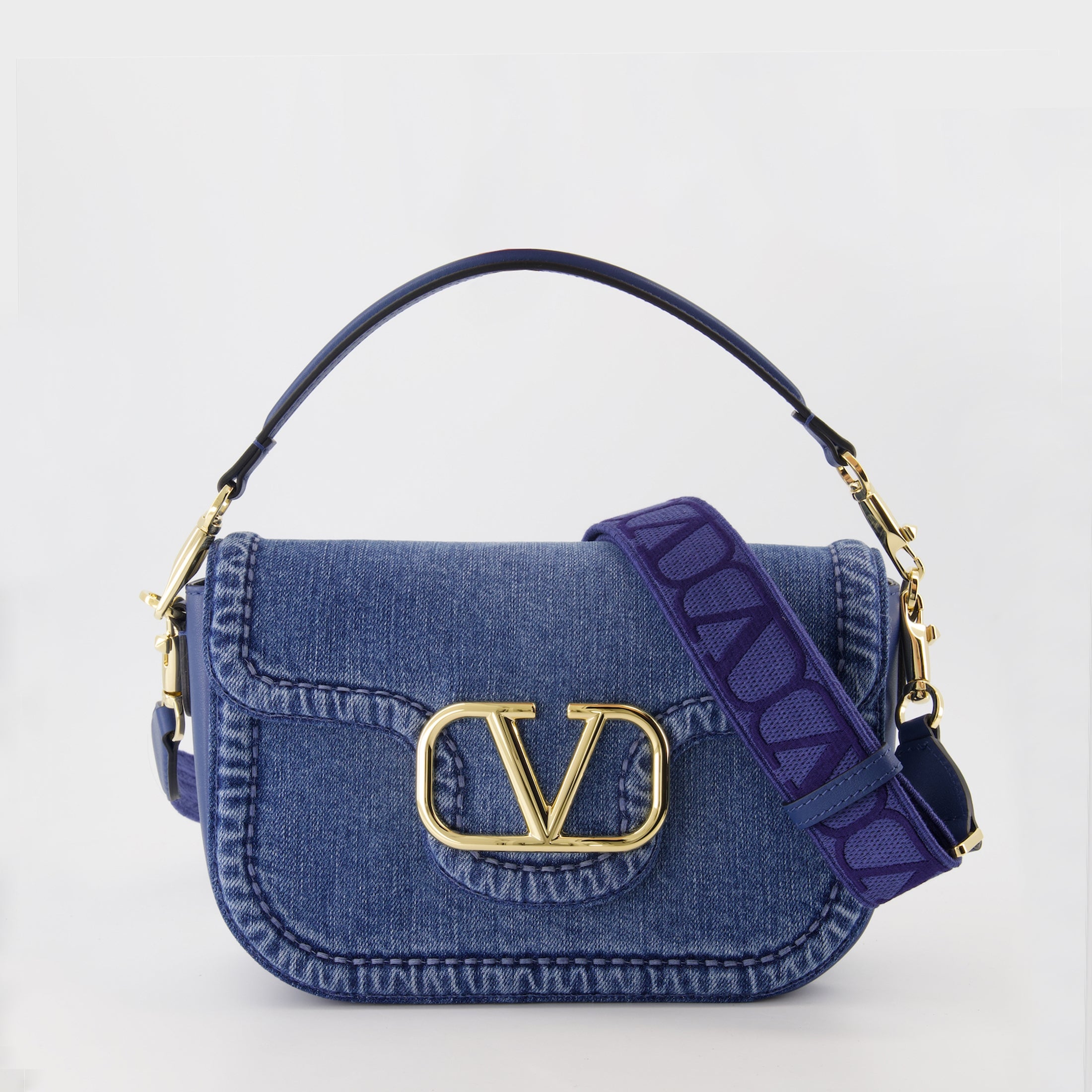 Borse a mano e a spalla Sac AllTime en denim Valentino Garavani Blu Femme