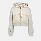 Vestes Sweat zippé en coton Moncler Grenoble Gris Femme