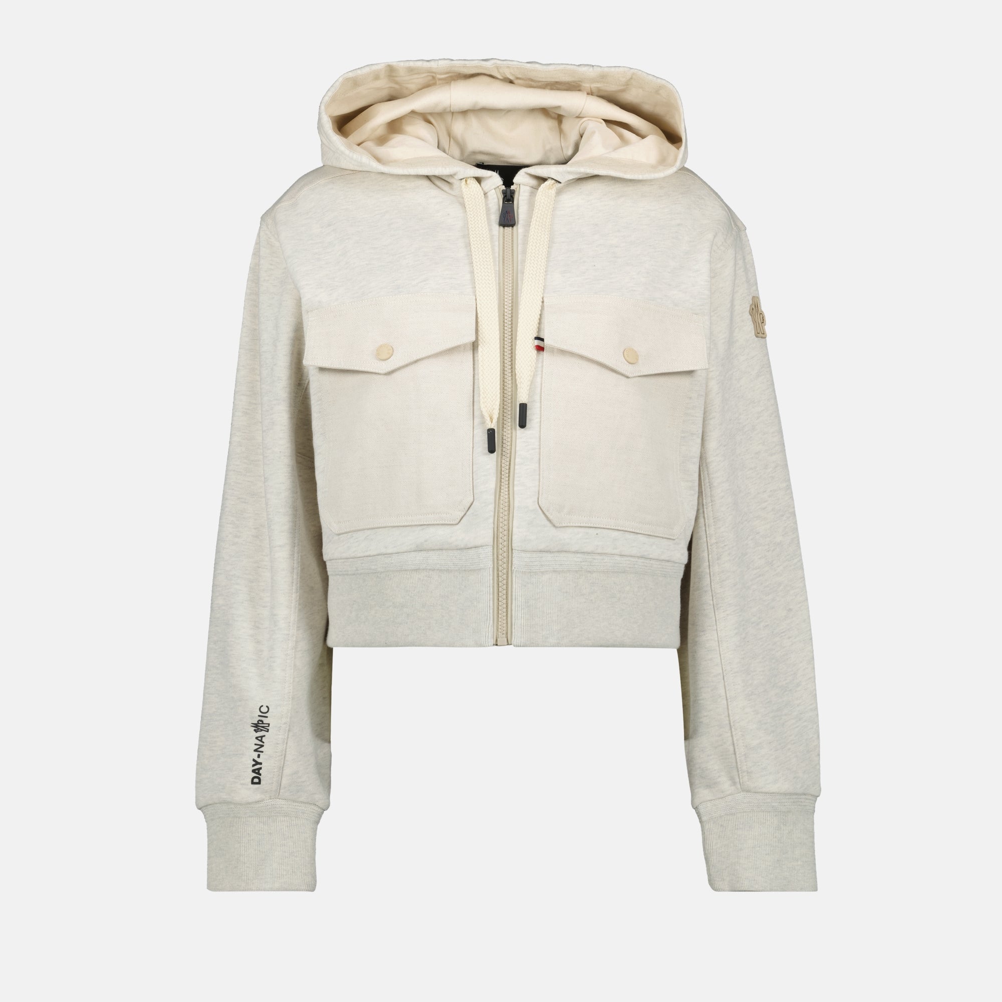 Vestes Sweat zippé en coton Moncler Grenoble Gris Femme