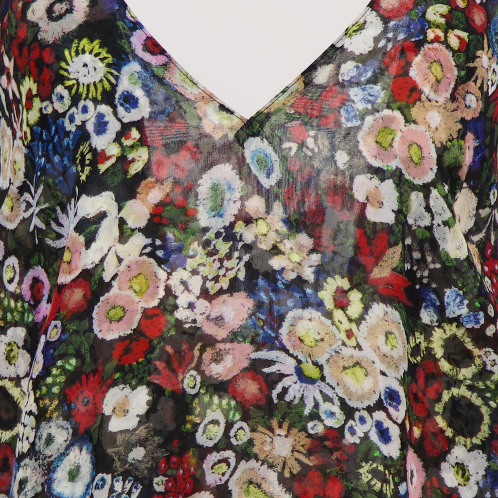 Bild des langen Taja-Kleid mit Muster der Marke Khaite für Damen - Frühling-Sommer 2026 - Detailansicht_1