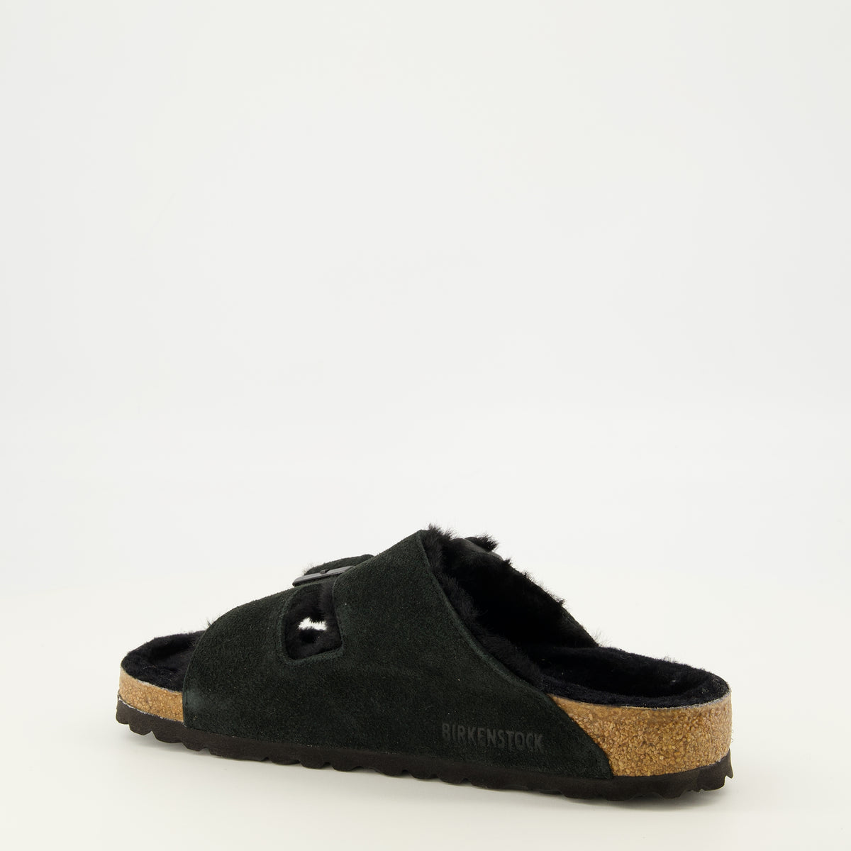 Chaussures ouvertes Sandales Arizona à fourrure noir Birkenstock Noir Unisexe