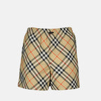 Shorts Shorts a Carreaux Check Burberry Beige Femme