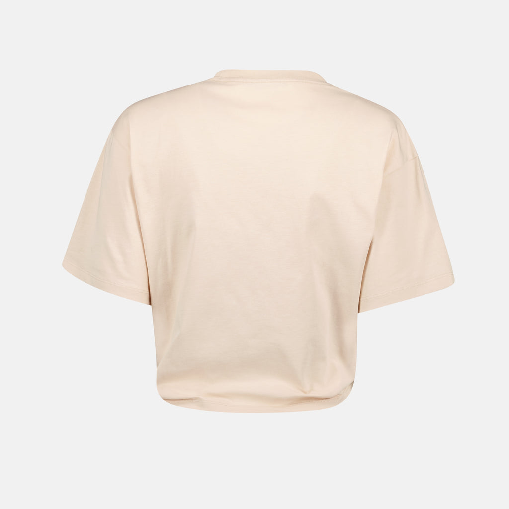 Tシャツ セーフティピン クロップ Tシャツ Versace ベージュ Femme