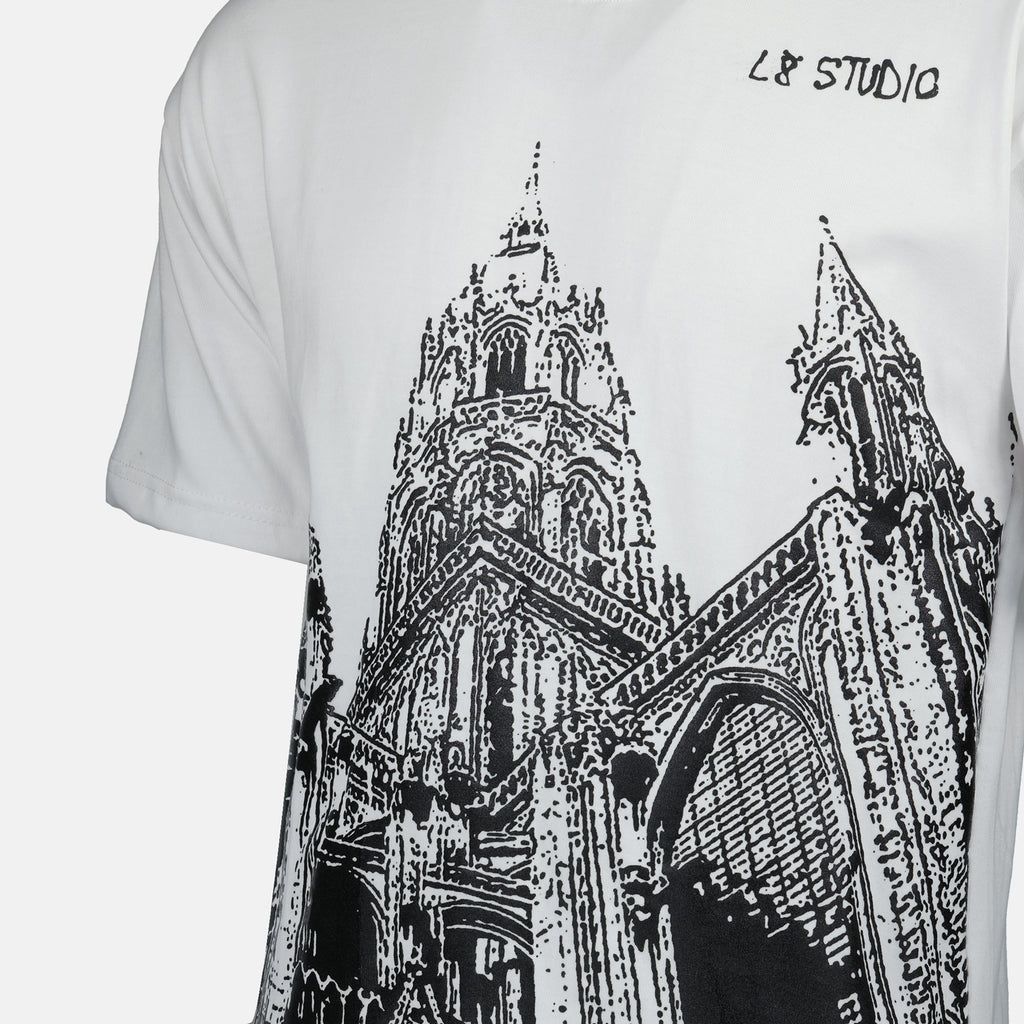 T-shirts T-shirt Cathédrale L8 Studio Blanc Homme