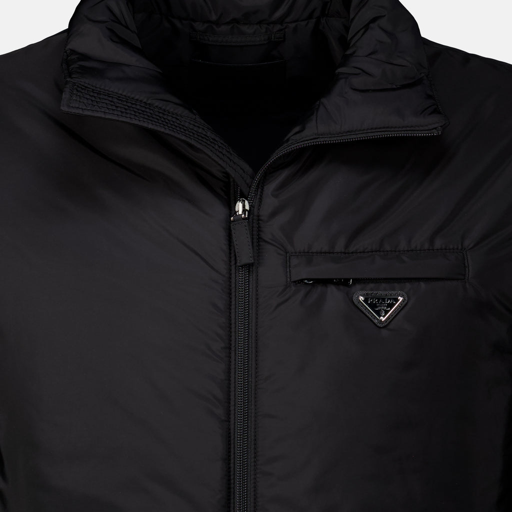 Manteaux Giacca Puffer Re-Nylon Nera Prada Noir Homme