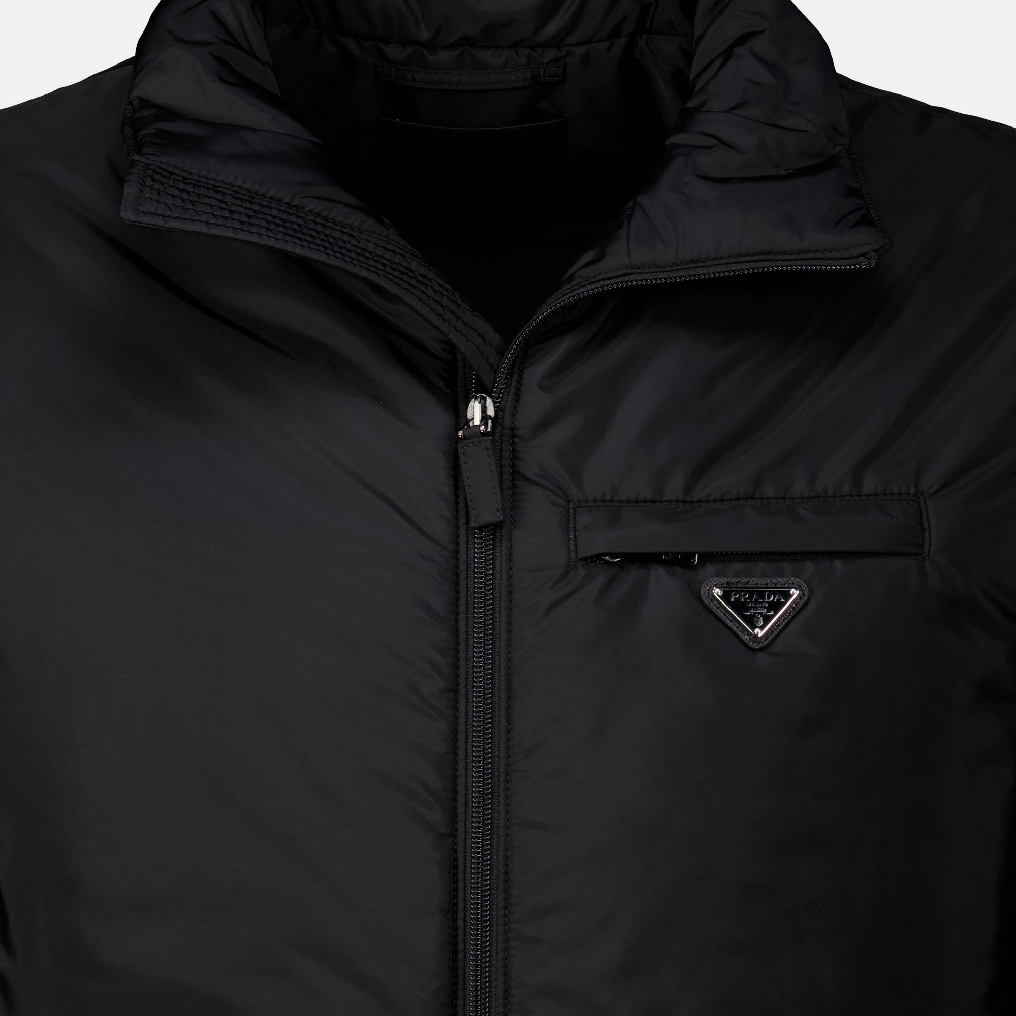 Manteaux Giacca Puffer Re-Nylon Nera Prada Noir Homme