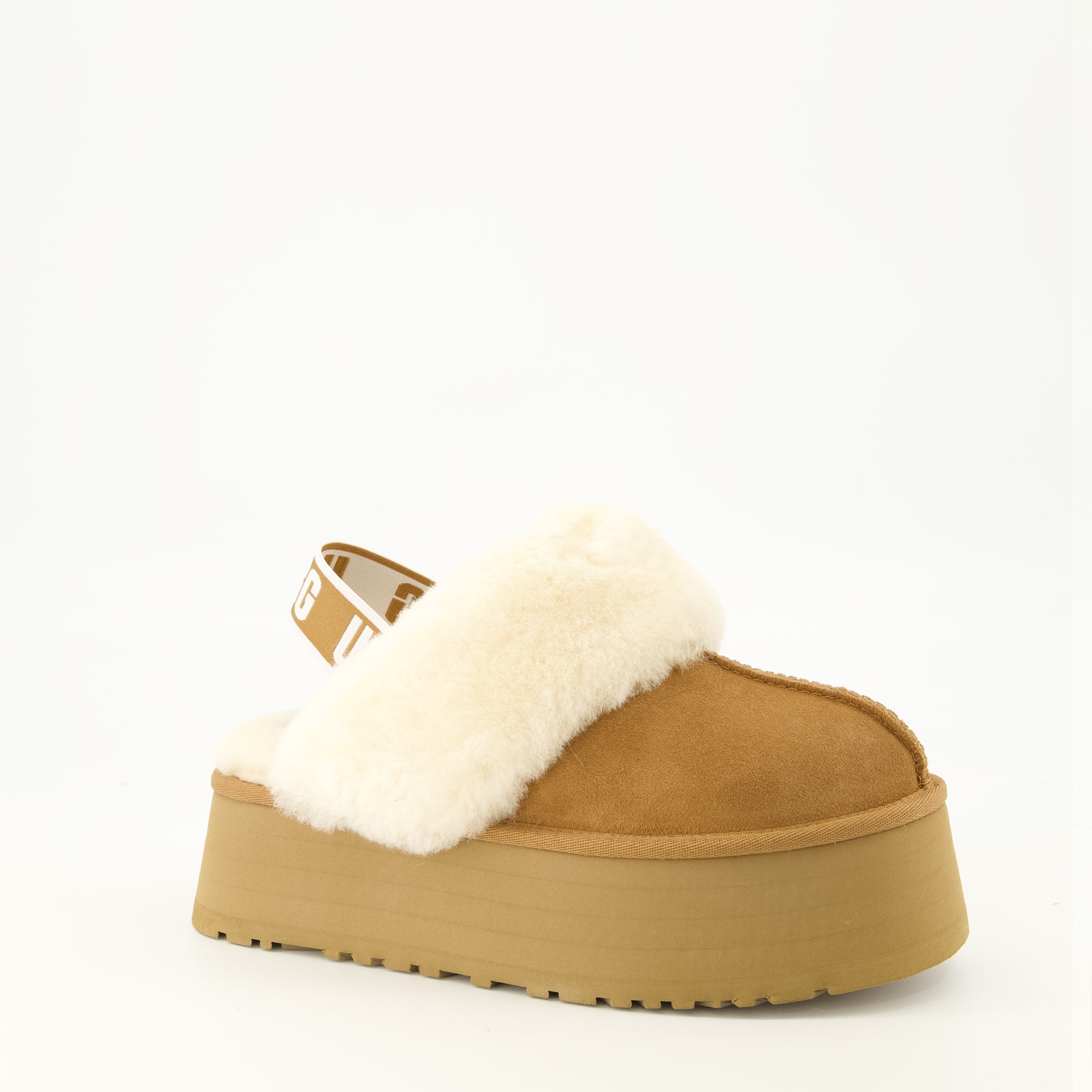 Chaussures ouvertes Funkette Braune Hausschuhe Ugg Marron Femme