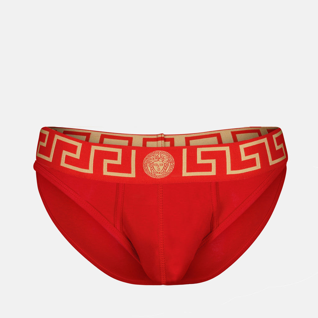 Sous-vêtements et homewear Slip Medusa Greca Versace Rouge Homme