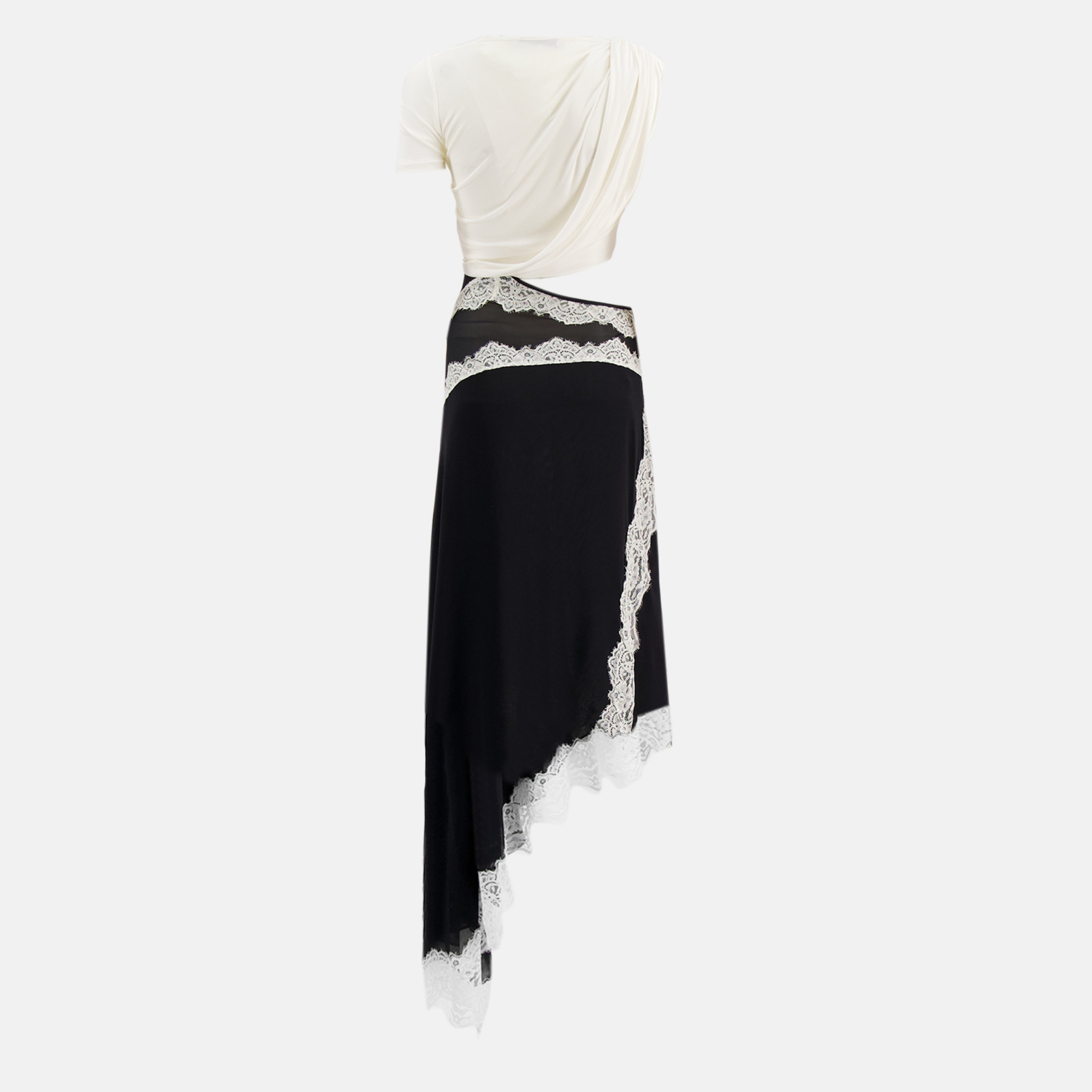 Image de l'article Robe T-shirt Verve blanche et noire de la marque Christopher Esber pour Femme - Saison Printemps-Été 2026 - Vue de Dos