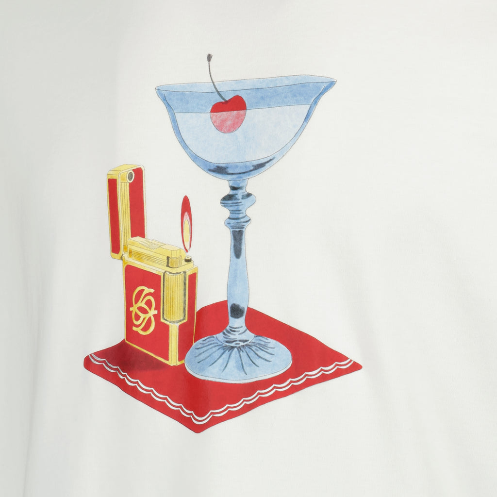 Image de l'article T-shirt Cocktail blanc de la marque Drole De Monsieur pour Homme - Saison Printemps-Été 2026 - Vue détaillée_2