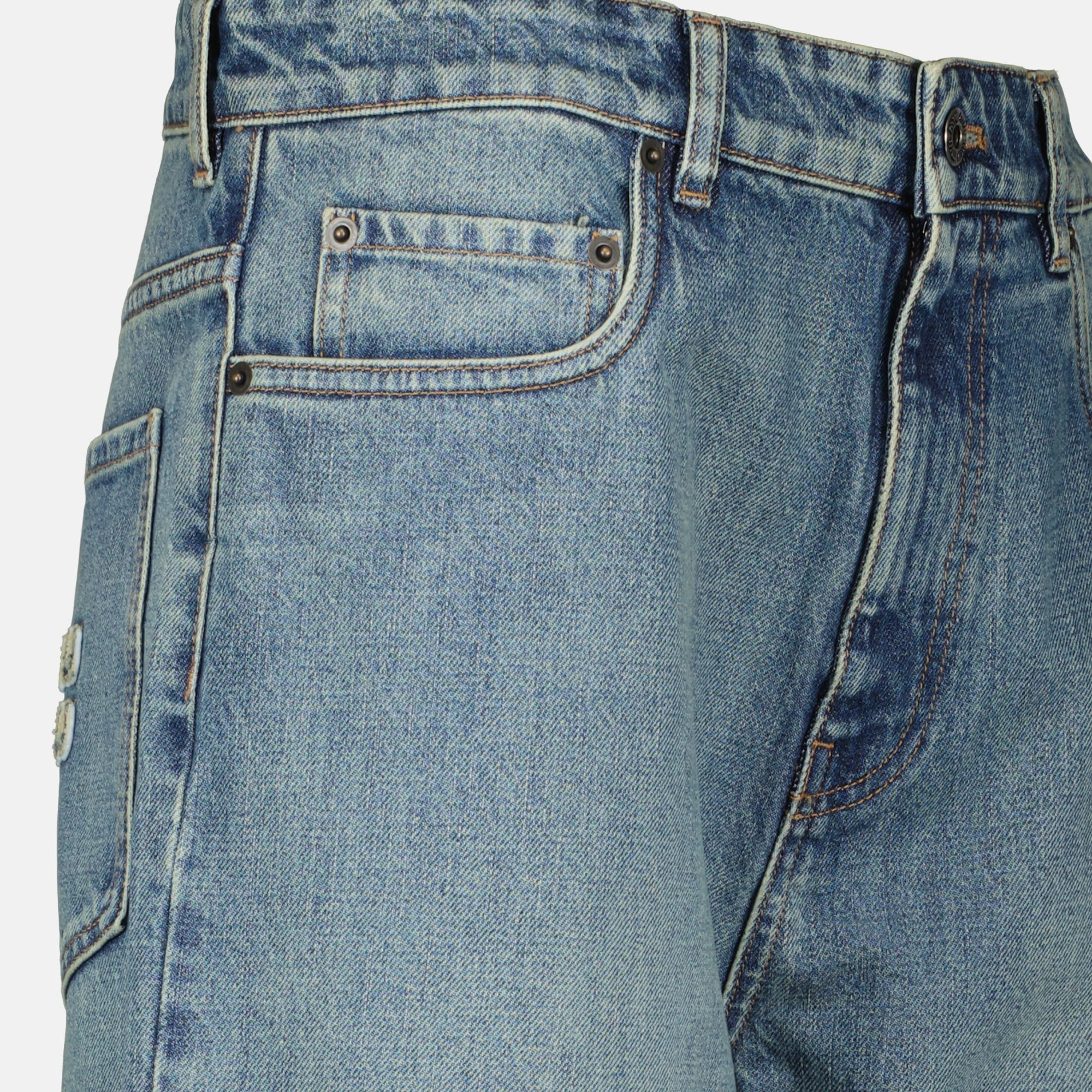 Image de l'article Jean brodé bleu de la marque Miu Miu pour Femme - Saison Printemps-Été 2026 - Vue détaillée_2