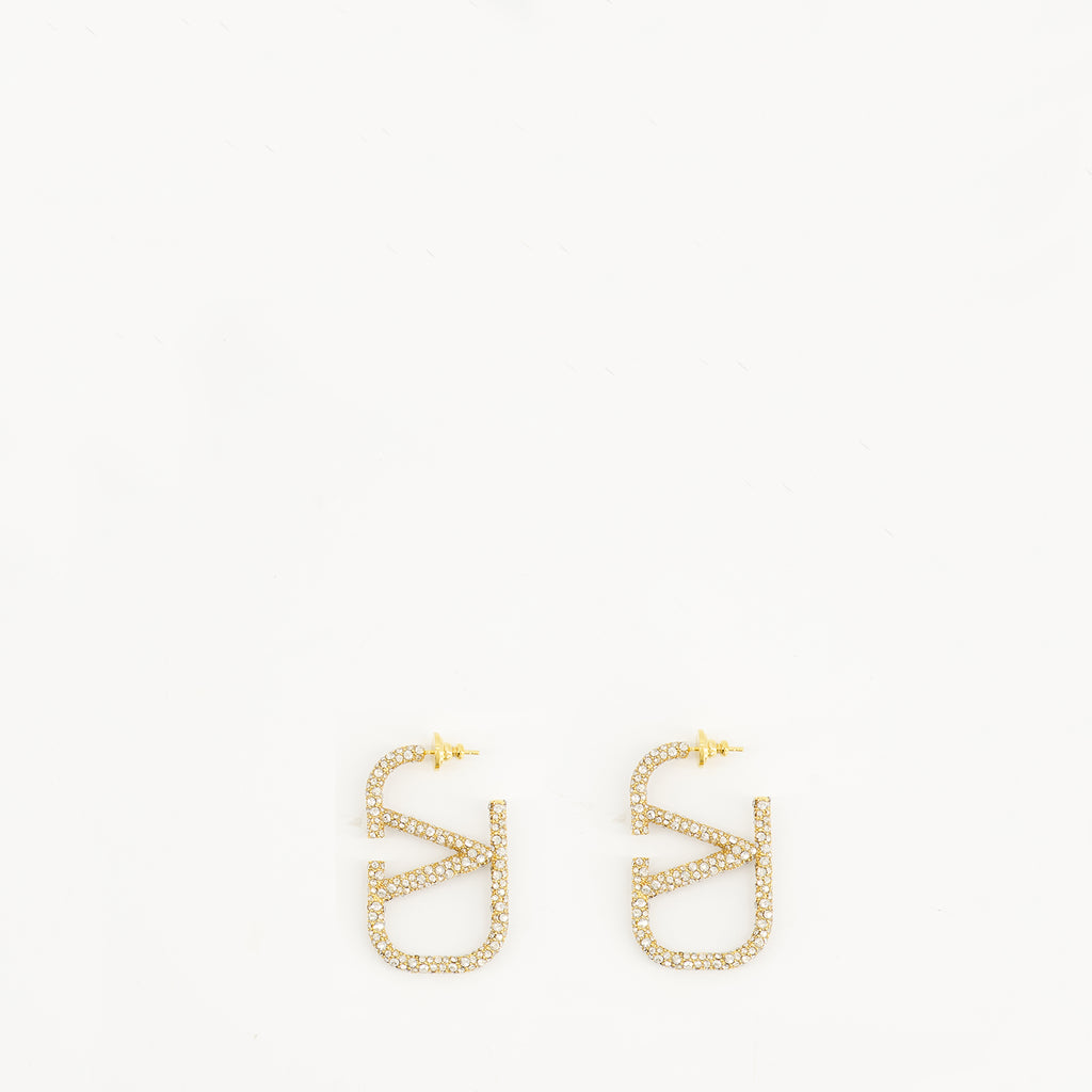 Bijoux Orecchini in Metallo VLogo e Cristallo Swarovski® Valentino Garavani Doré Femme