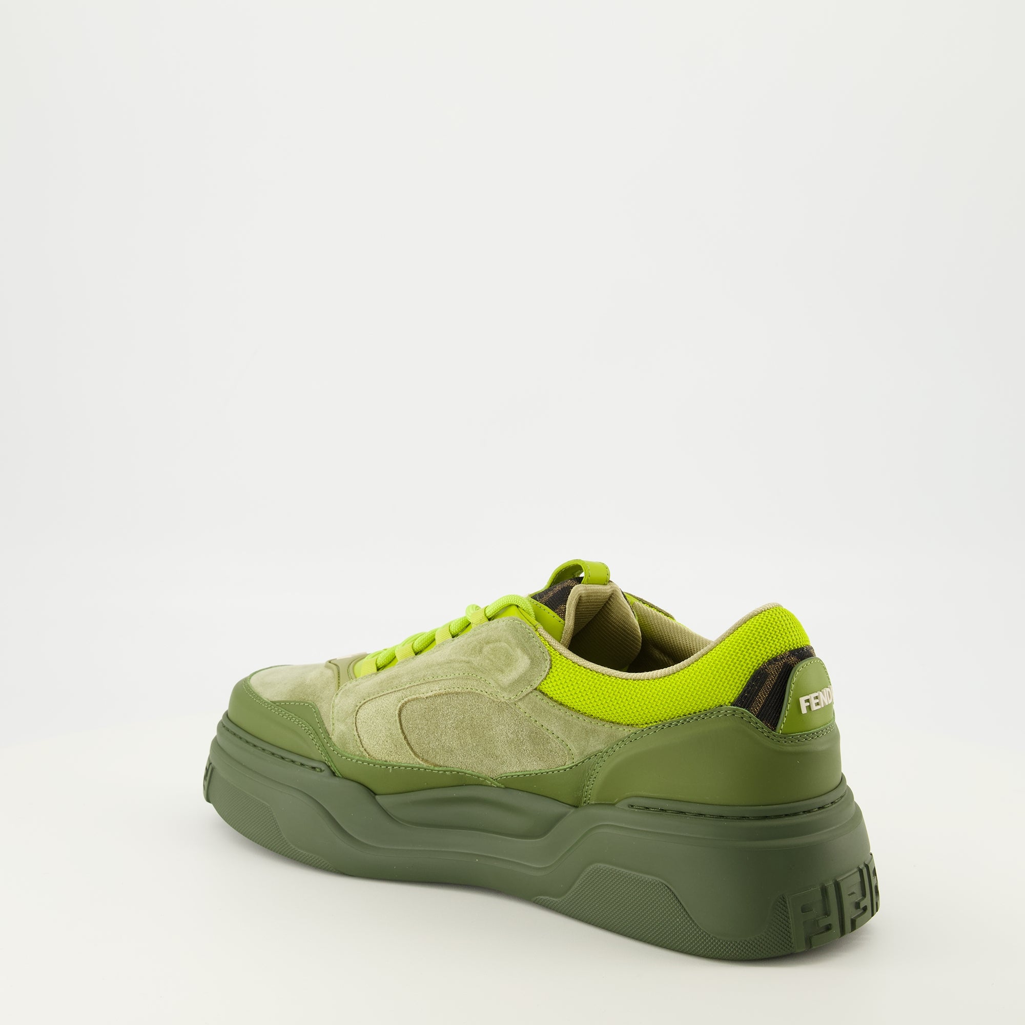 Baskets 펜디 포스 그린 스니커즈 Fendi Vert Homme