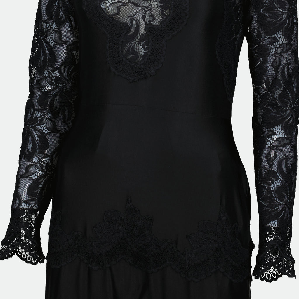 Robes Robe longue en dentelle Rabanne Noir Femme