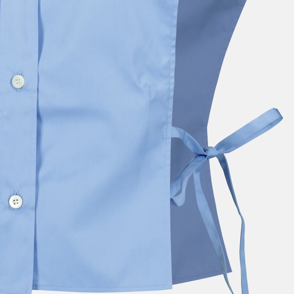 Chemises Blaues Poplins Hemd Miu Miu Bleu Femme