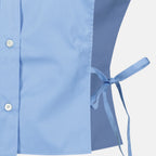 Chemises Camicia di popeline blu Miu Miu Bleu Femme