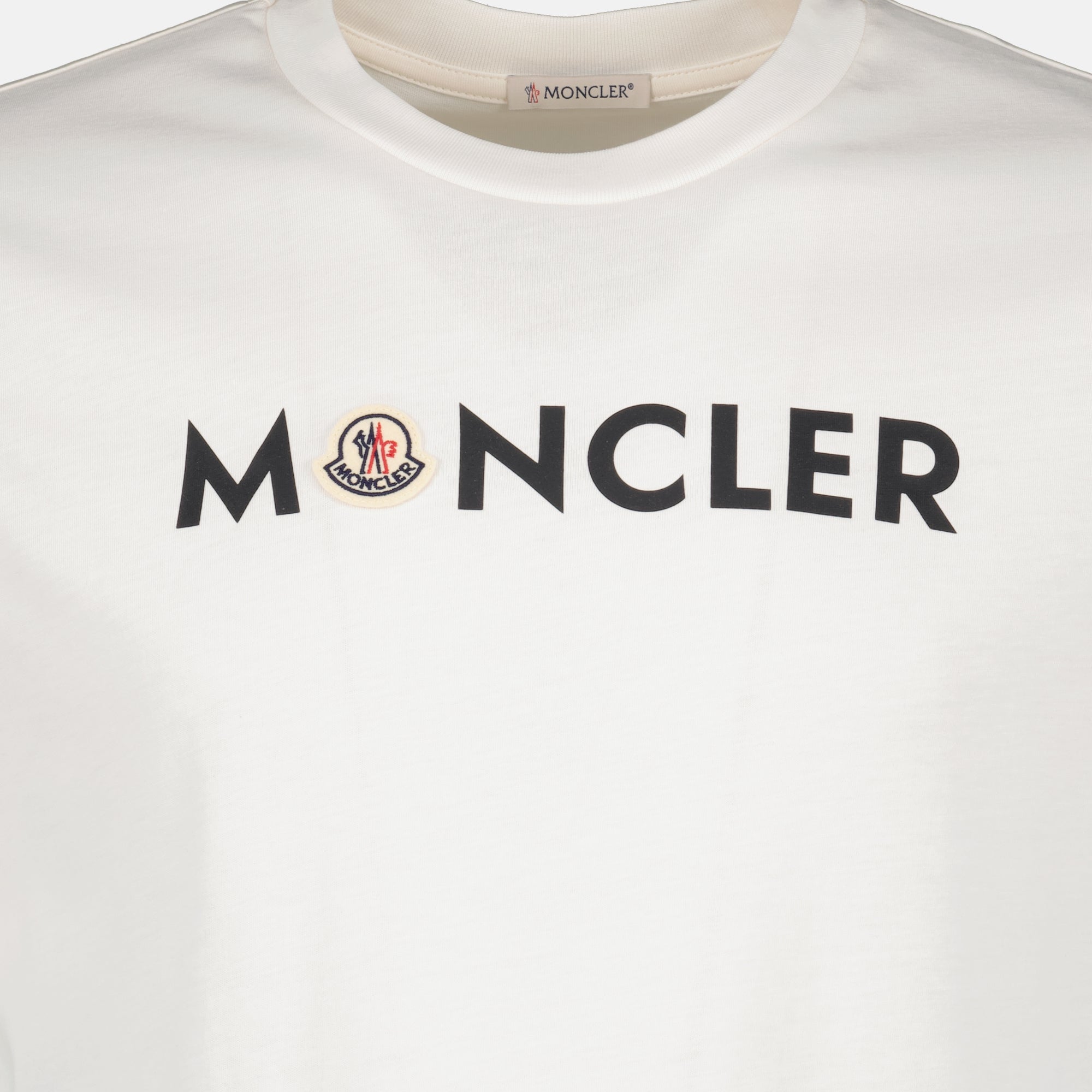 T-shirts T-shirt à logo imprimé blanc Moncler Blanc Homme