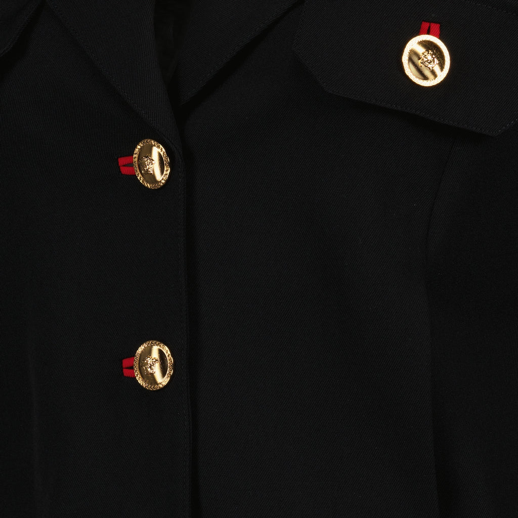 Vestes Veste courte en laine Versace Noir Femme