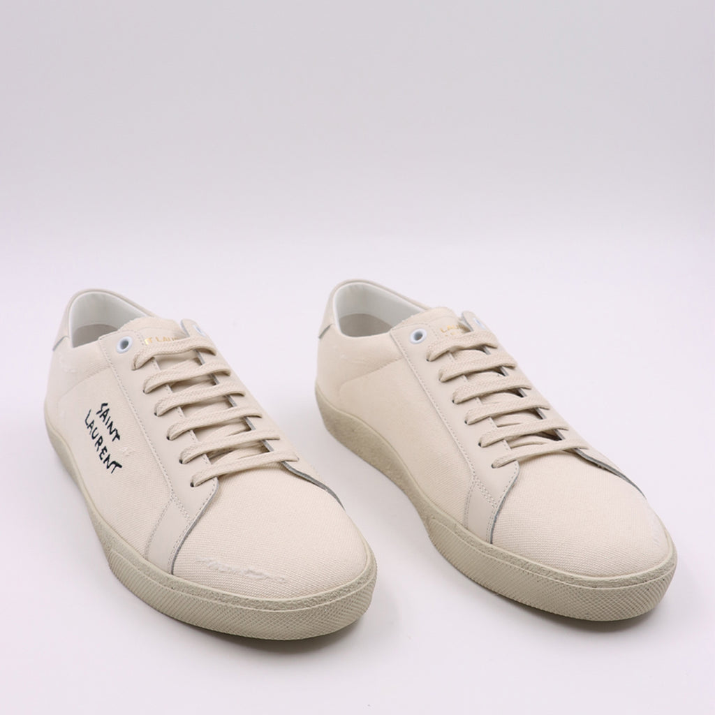 Chaussures de ville Baskets en toile SL/06 Saint Laurent Beige Homme