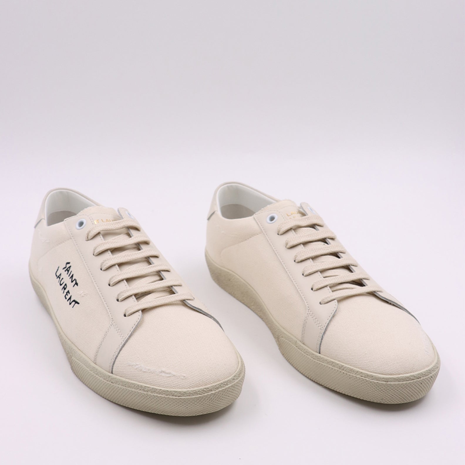 Chaussures de ville Baskets en toile SL/06 Saint Laurent Beige Homme