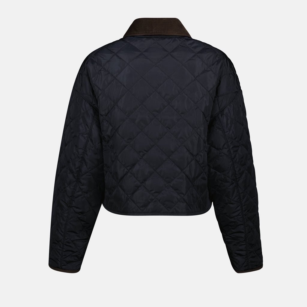 Jaquetas Veste en Re-Nylon matelassé Prada Azul escuro Femme