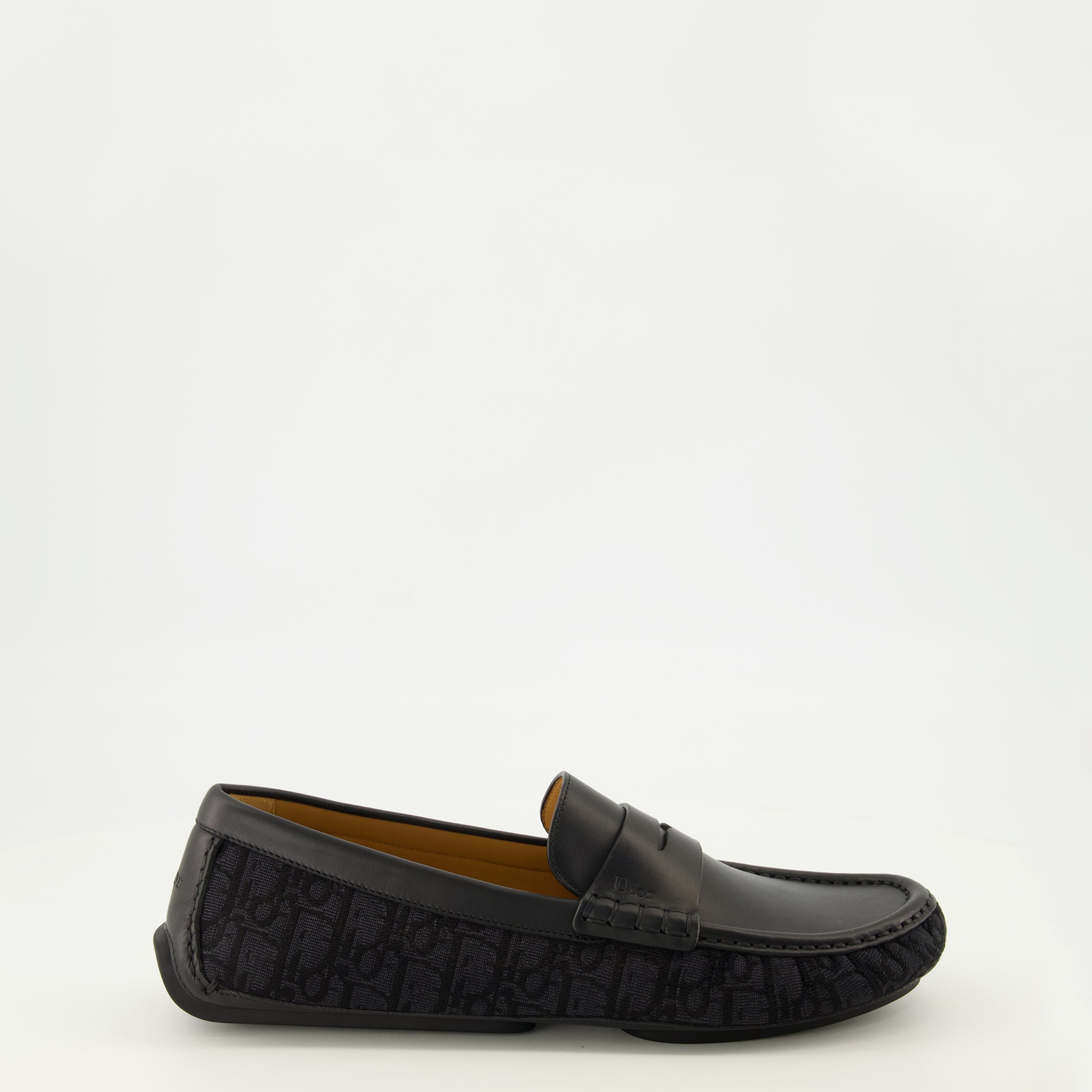Mocassins Mocassins Roadie en cuir noir Dior Noir Homme