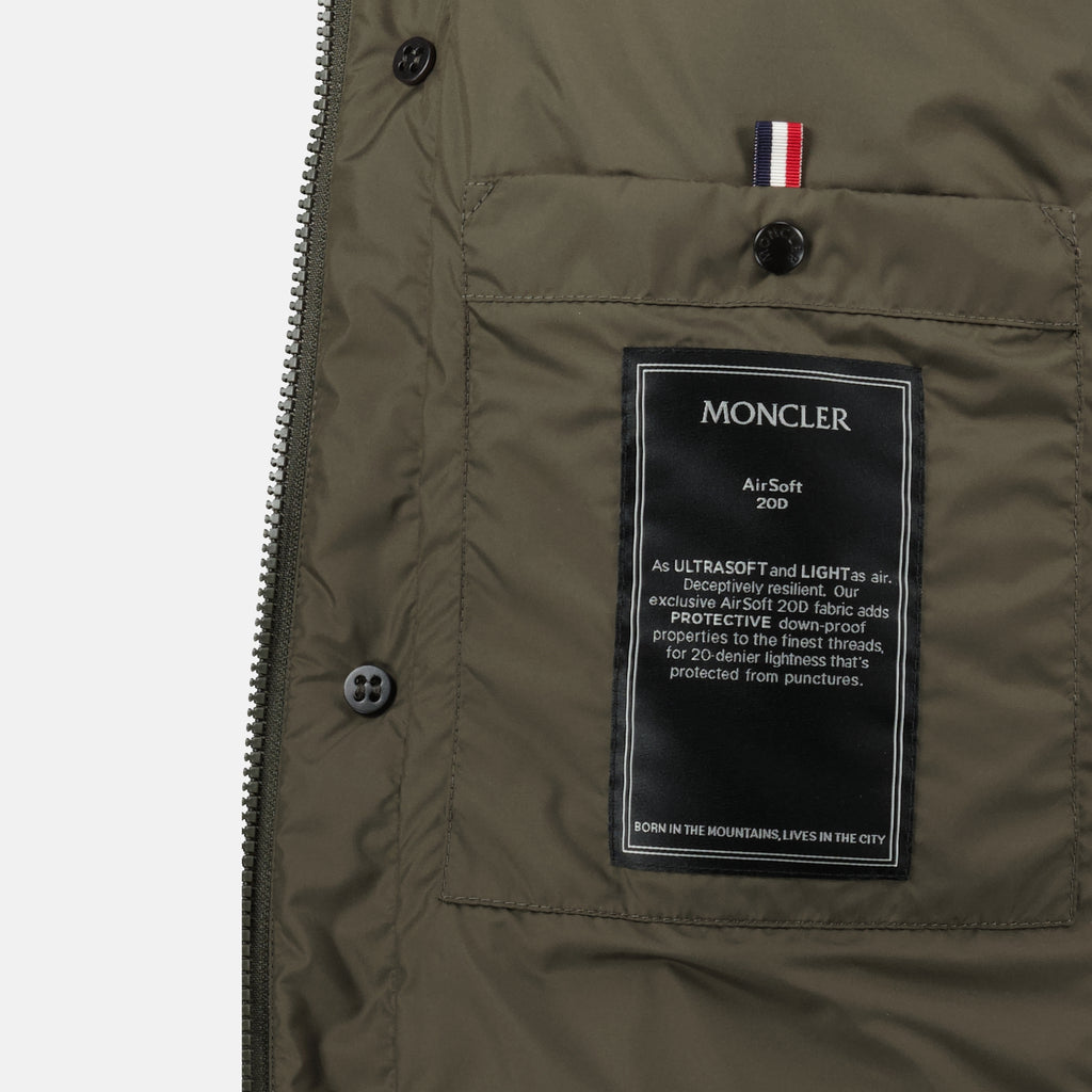 Image de l'article Doudoune-chemise Pres kaki de la marque Moncler pour Homme - Saison Automne-Hiver 2025 - Vue détaillée_2