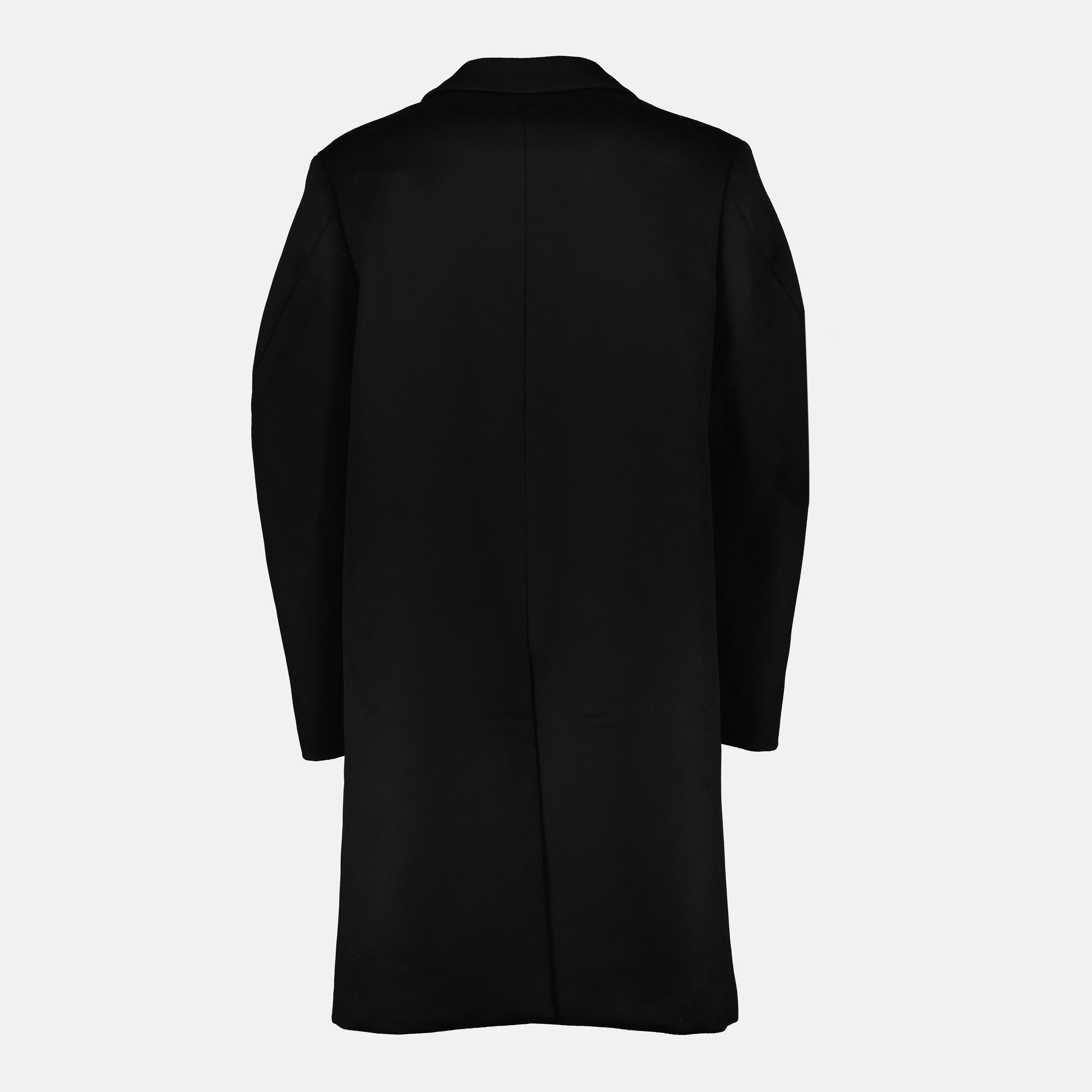 Image de l'article Manteau en laine noir de la marque Givenchy pour Homme - Saison Automne-Hiver 2025 - Vue de Dos