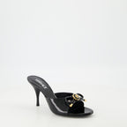 Chaussures ouvertes Mules à talon Bow Versace Noir Femme