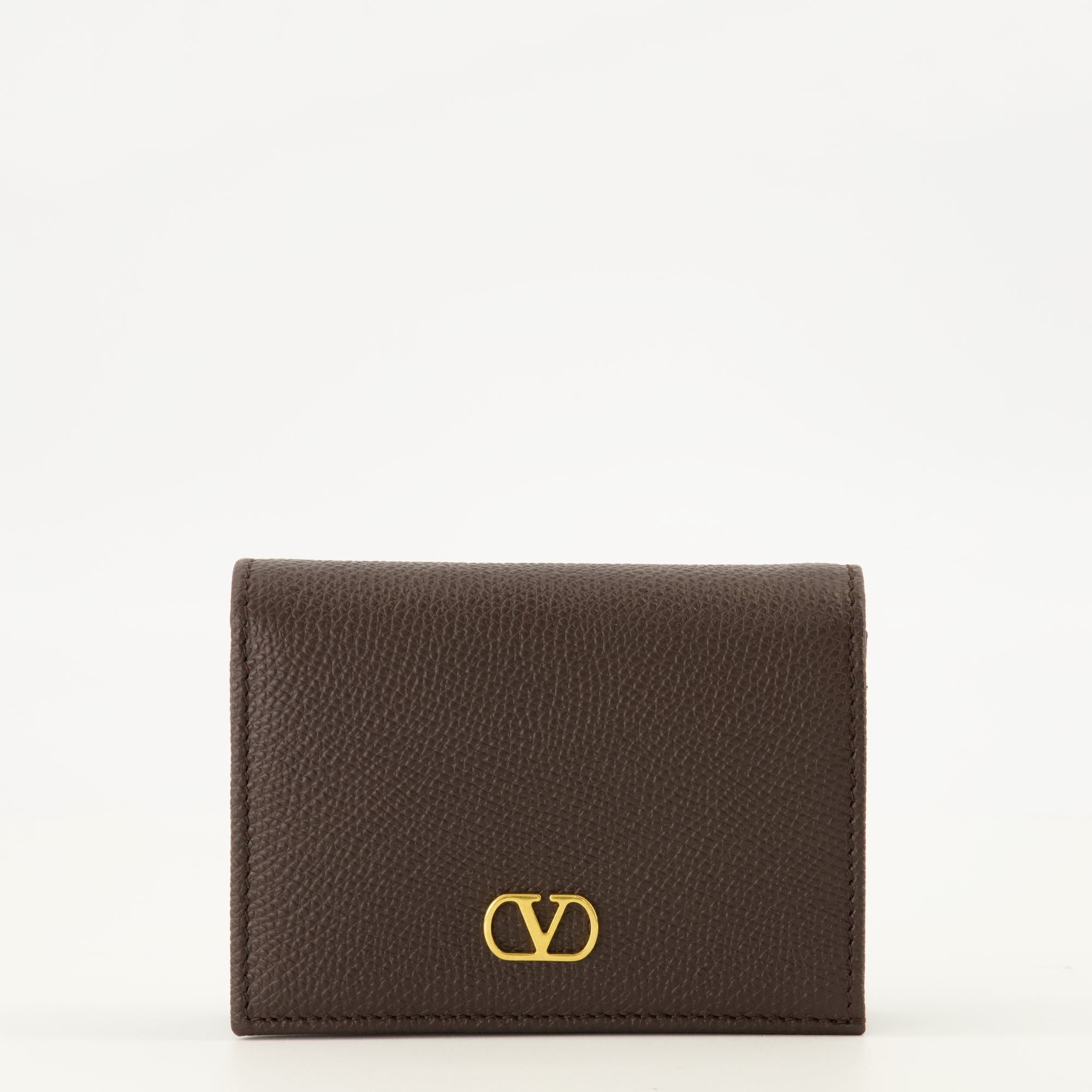 Petite maroquinerie Portefeuilles VLogo en cuir marron Valentino Garavani Marron Femme