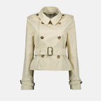 Manteaux Tench court Burberry Beige Femme