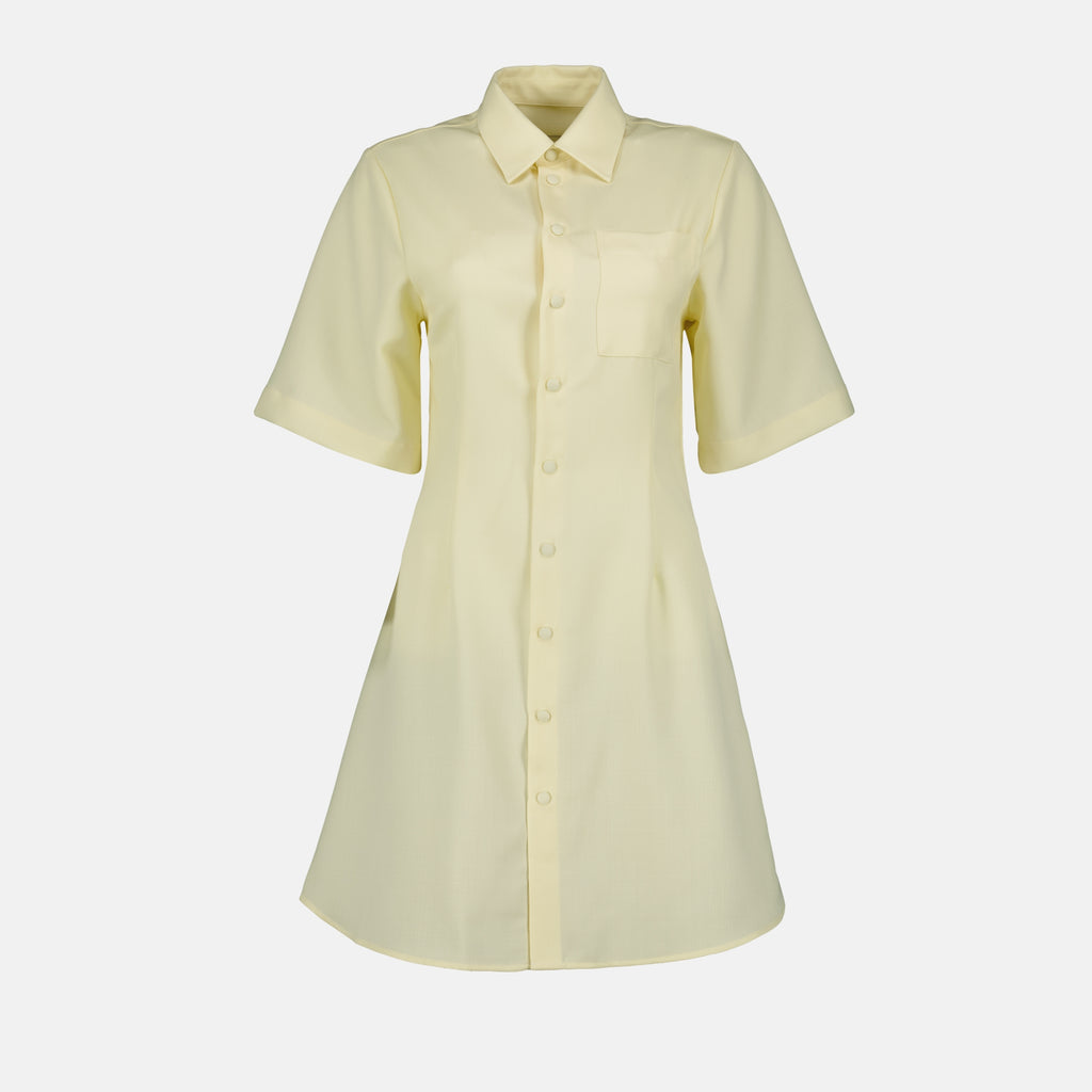 Robes Robe chemise en laine Ami PARIS Jaune Femme