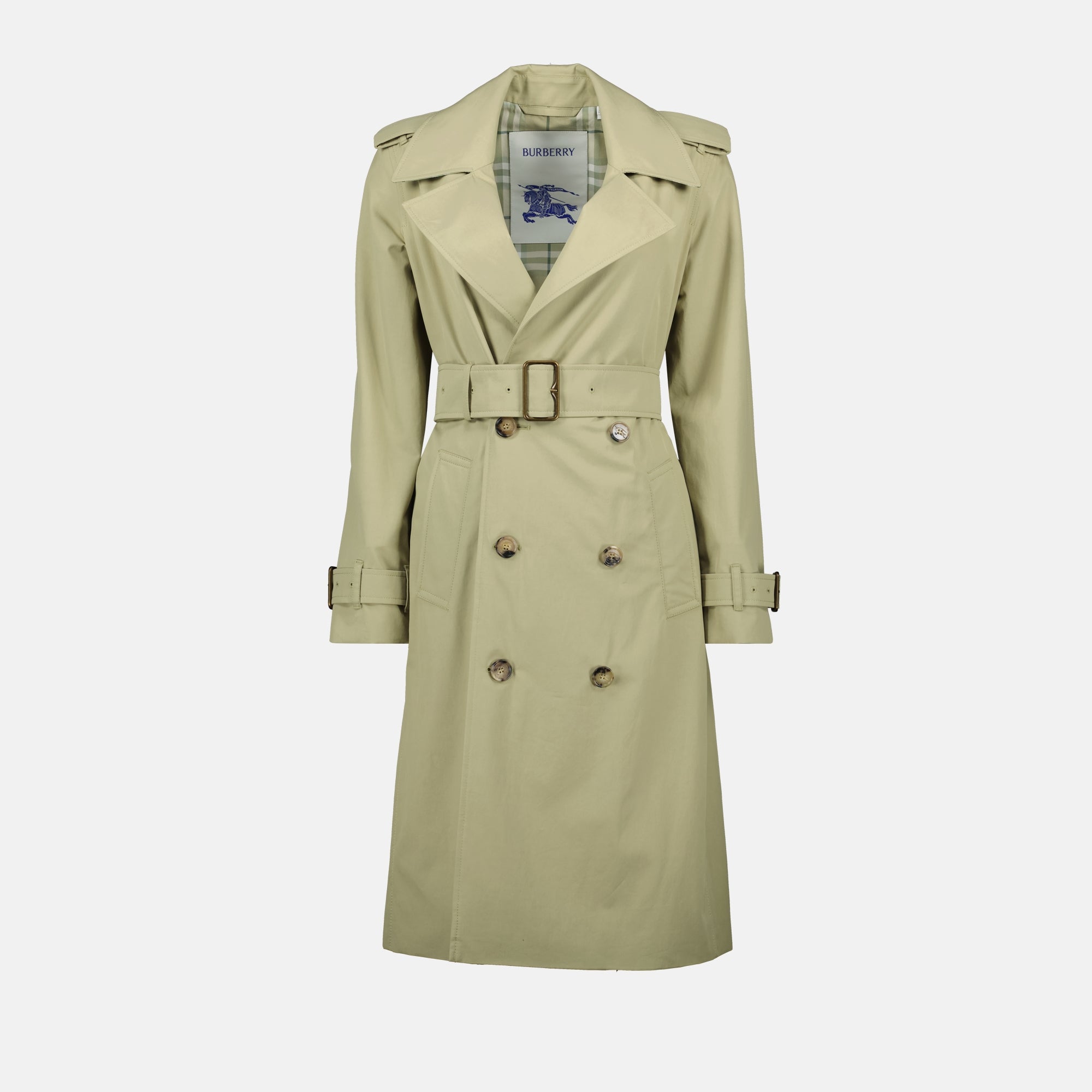Manteaux Trench-coat long Burberry Kaki Femme