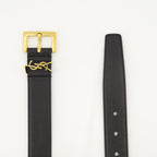 Cinture Cintura in Pelle Cassandre Saint Laurent Nero Femme