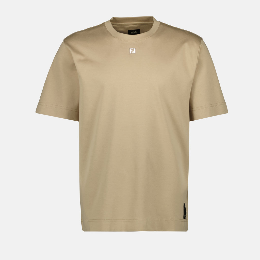 T-Shirts Baumwoll-T-Shirt Fendi Beige Herren