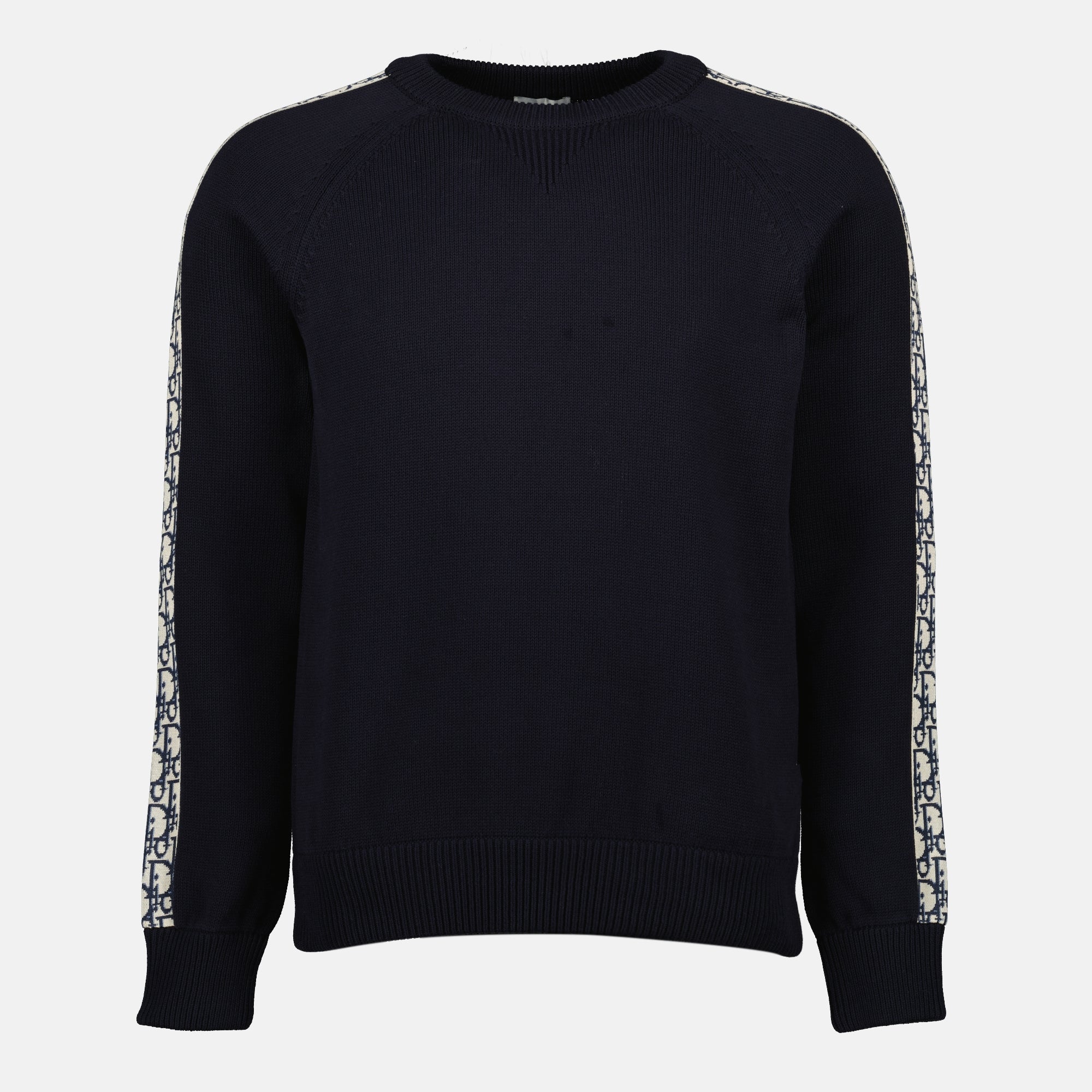 Bild des Dior Oblique navyblauen Pullovers der Marke Dior für Herren - Frühjahr-Sommer 2026 - Vorderansicht