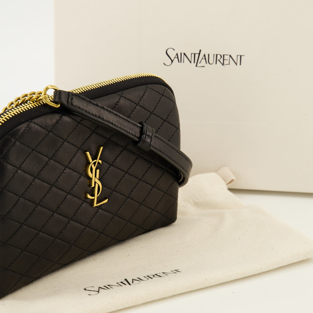 Image of the Gaby Camera bag in black by Saint Laurent for Women - Spring-Summer 2026 - Detailed View_2