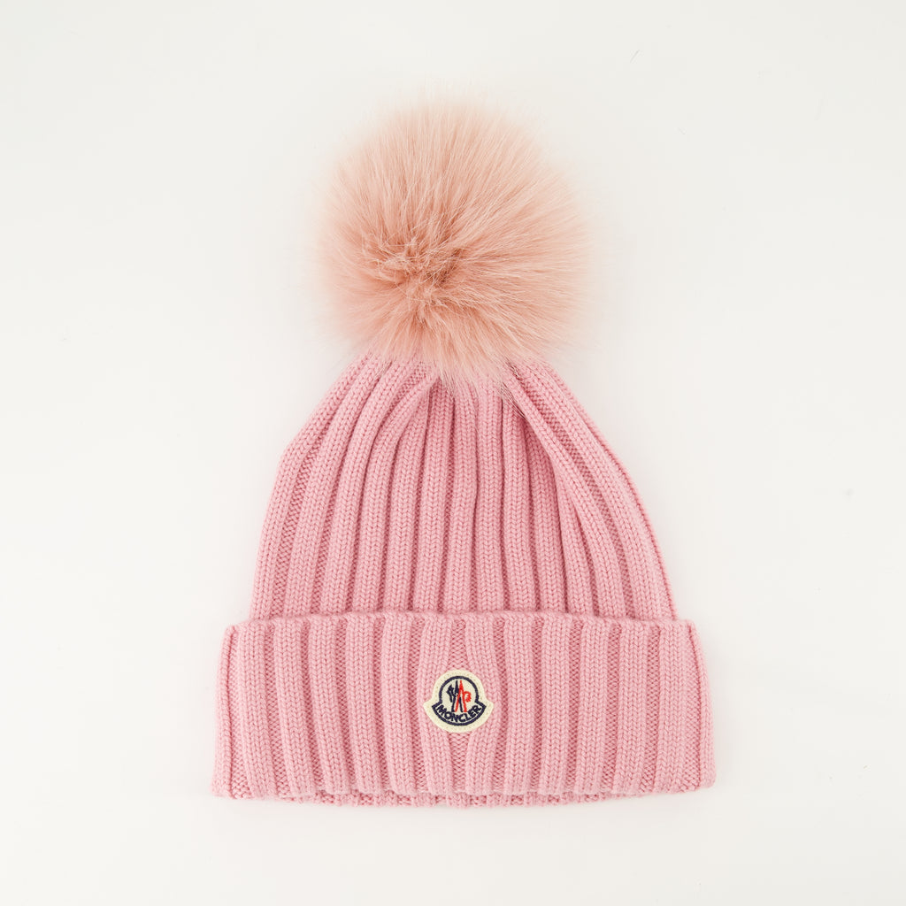 Hats, caps and beanies Bonnet à pompon Moncler Pink Femme