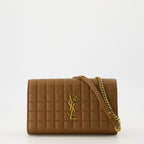 Bolsitas Pochette matelassée Cassandre Saint Laurent Marrón Femme