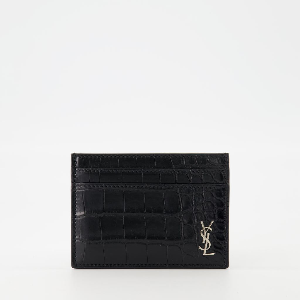 スモールレザーグッズ カサンドル カードホルダー Saint Laurent 黒 Homme