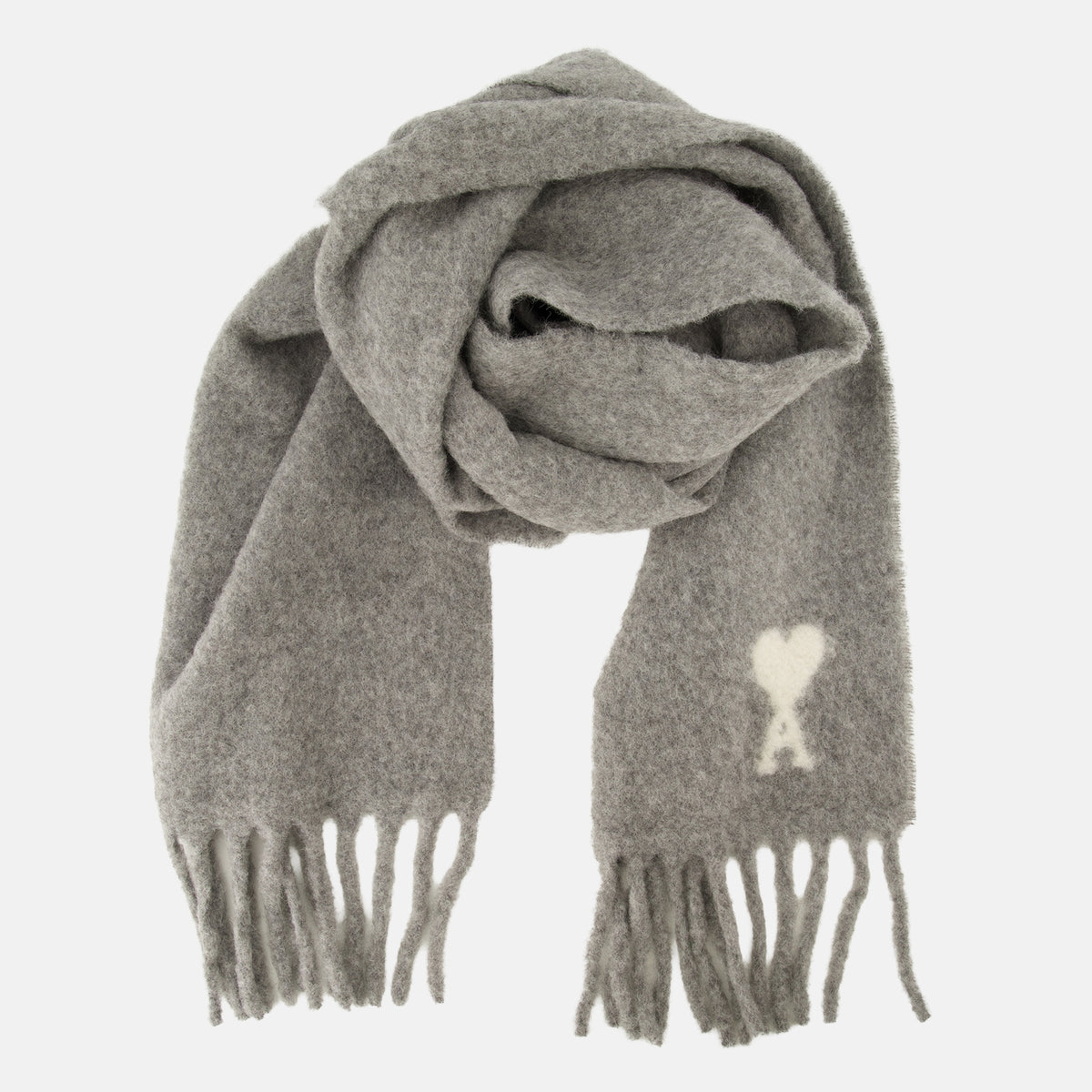 Écharpes, foulards et gants Écharpe grise en alpaga Ami PARIS Gris Unisexe