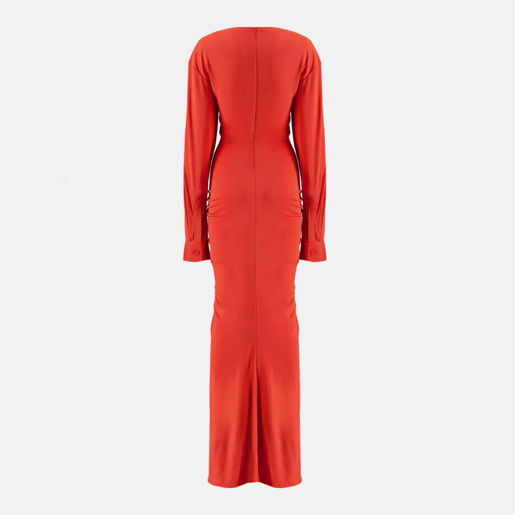 Image de l'article Robe Vivenda orange de la marque Christopher Esber pour Femme - Saison Printemps-Été 2026 - Vue de Dos