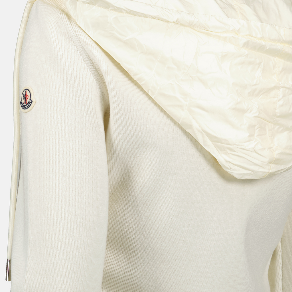 Vestes Veste bi-matière Moncler Blanc Femme