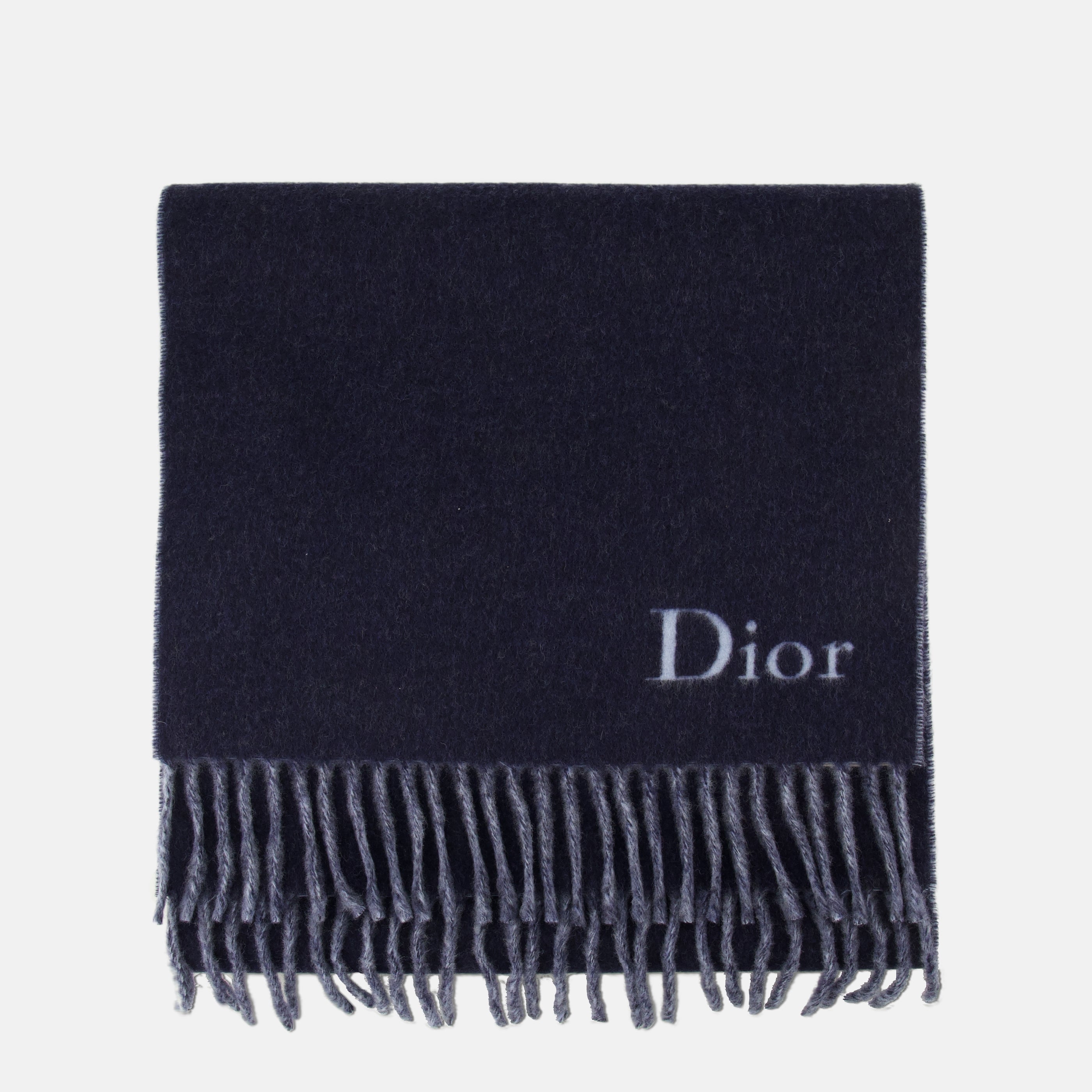 Immagine dell'articolo Sciarpa in lana a doppio faccia blu e marina del marchio Dior per Uomo - Stagione Primavera-Estate 2026 - Vista Posteriore