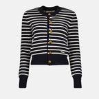 Maille Cardigan marinière Ami PARIS Bleu Femme