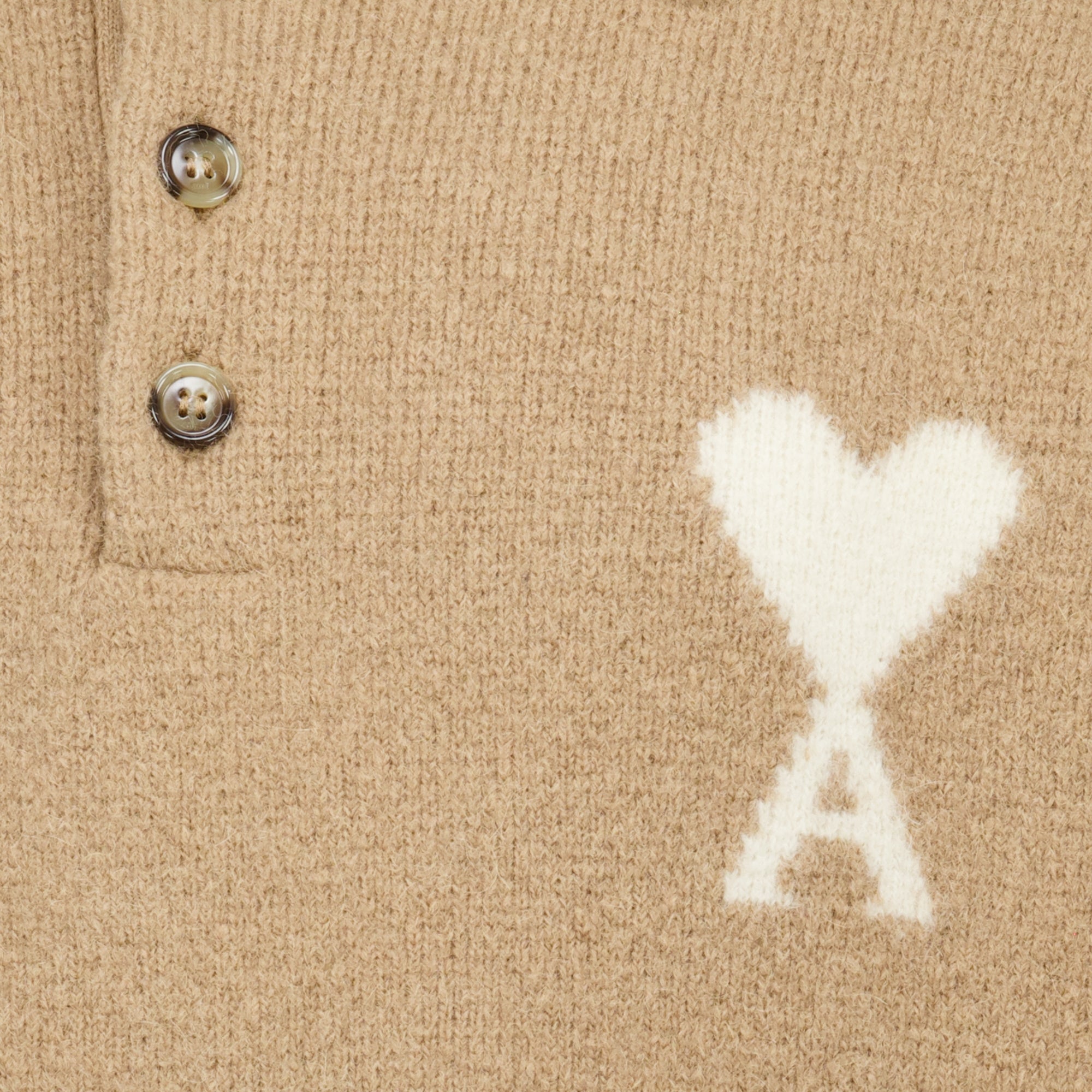 Polos Suéter Beige de Alpaca Ami PARIS Beige Unisexe